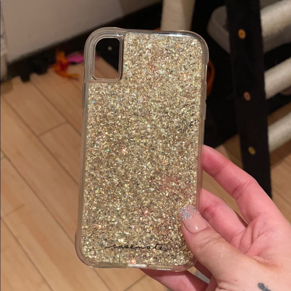 iPhone XR Casemate Gold Glitter Case